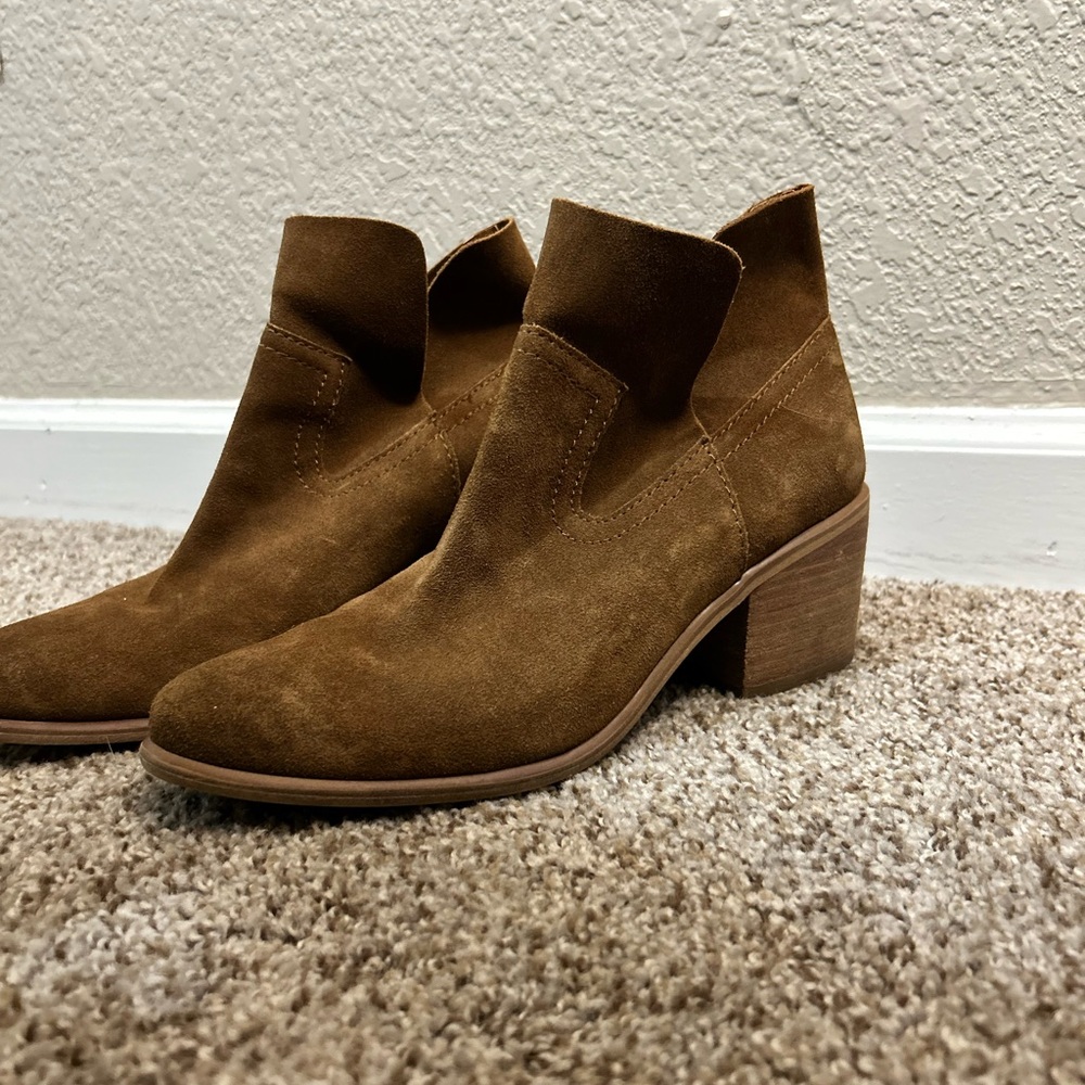 BP Brown Suede Ankle Booties